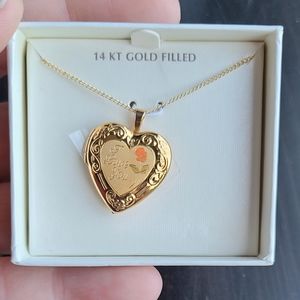Gold locket necklace